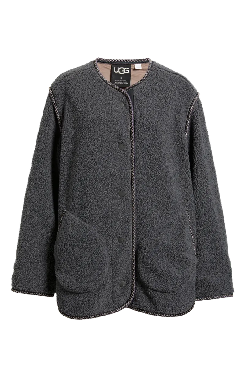 Emmersyn UGGbraid Trim High Pile Fleece Coat