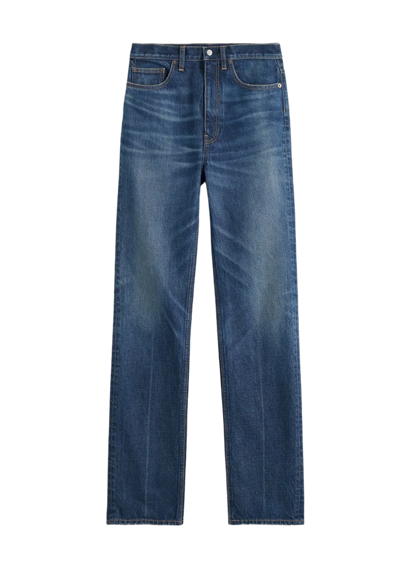 Classic slim denim full length faded blue