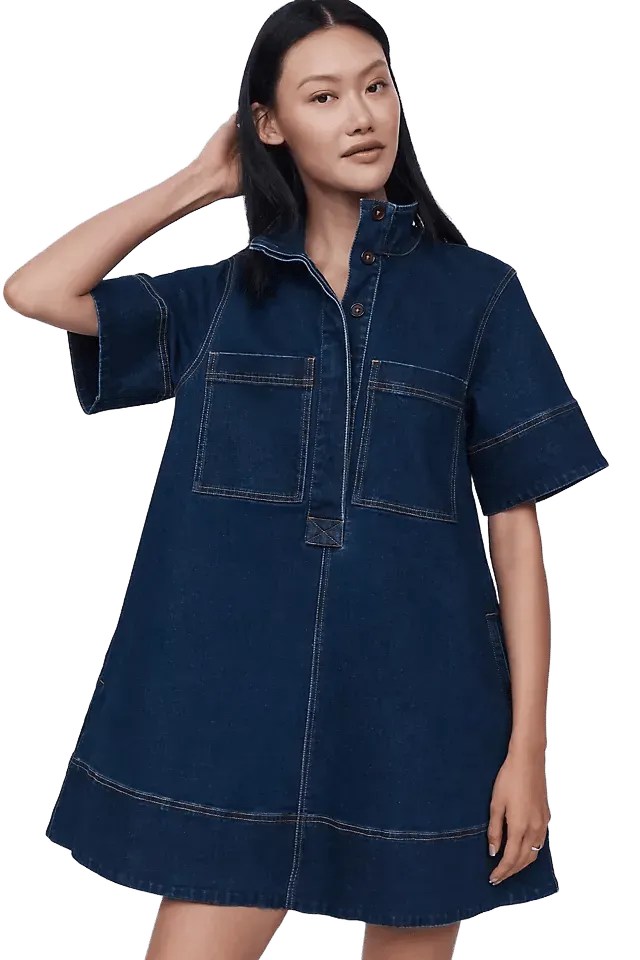 Maeve Jeannie 100% Cotton Mini Dress