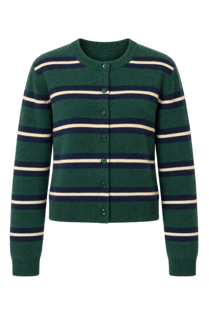 Clara Cashmere Crew Cardigan