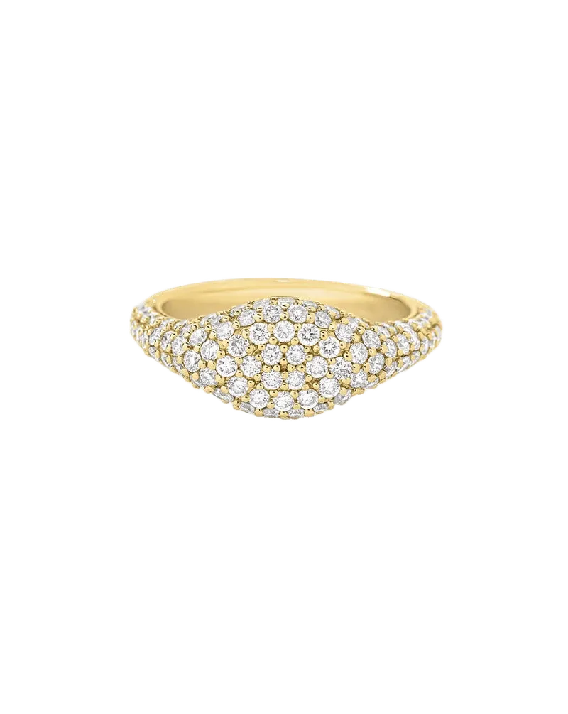 Pavé Lab Diamond Signet Ring