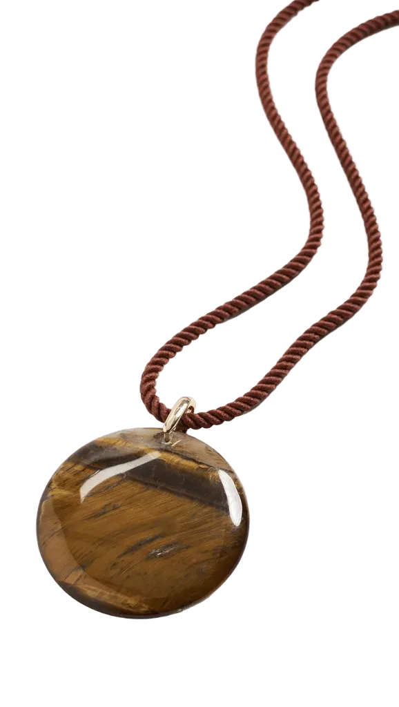 Natural Stone Twisted Rope Necklace