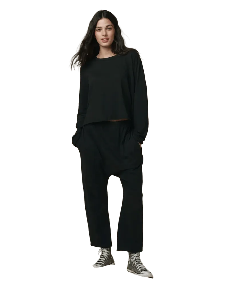The Jersey Crop Pant. -- Almost Black