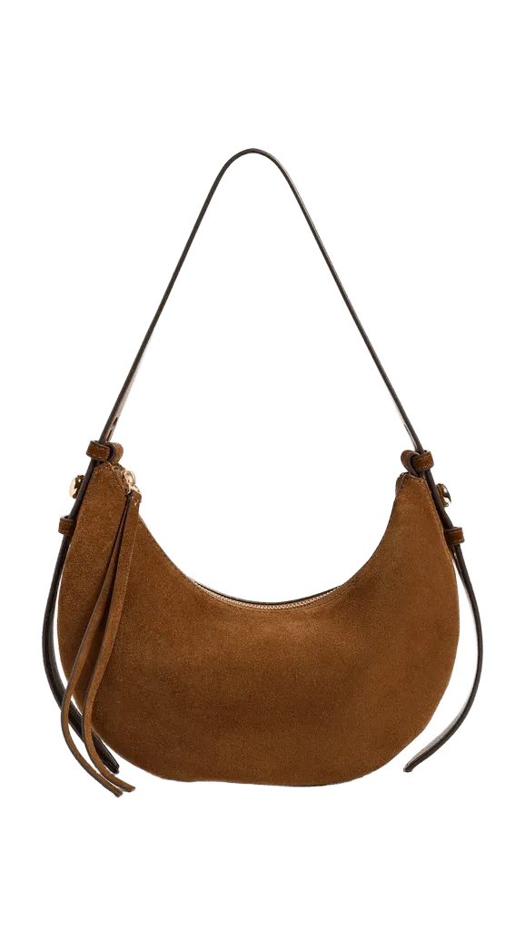 Romy Suede Half Moon Bag