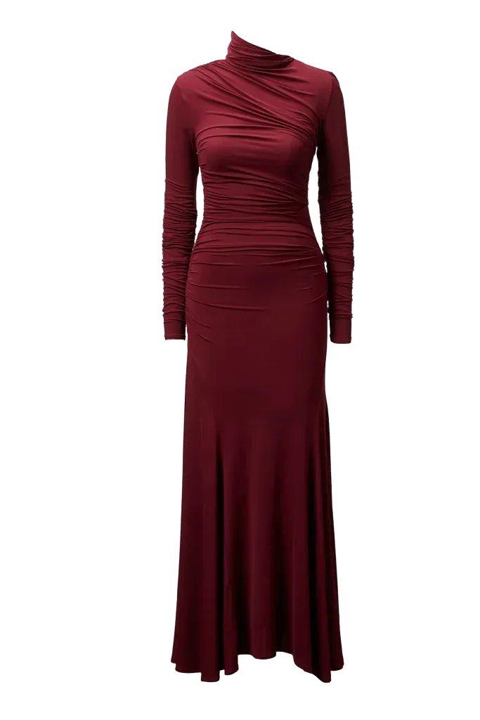Africa Dress Deep Claret
