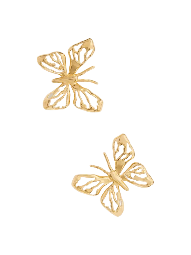 Butterfly gold-tone earrings - gold - One Size