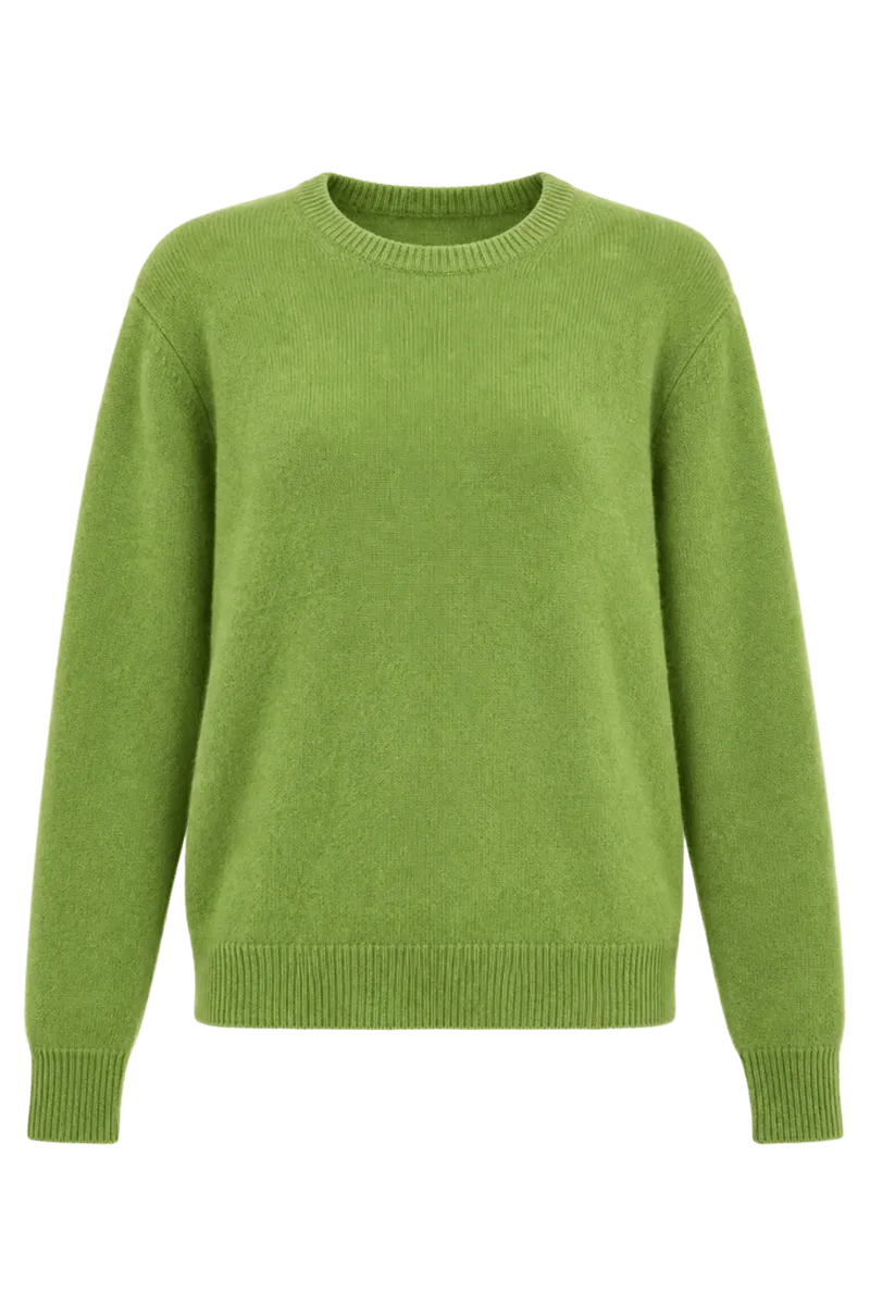 Peridot Cashmere Boyfriend Bodie Crewneck