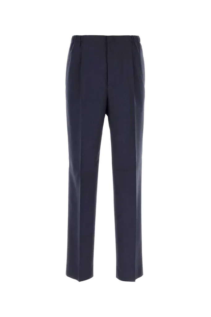 Fendi Wool Trousers — Navy