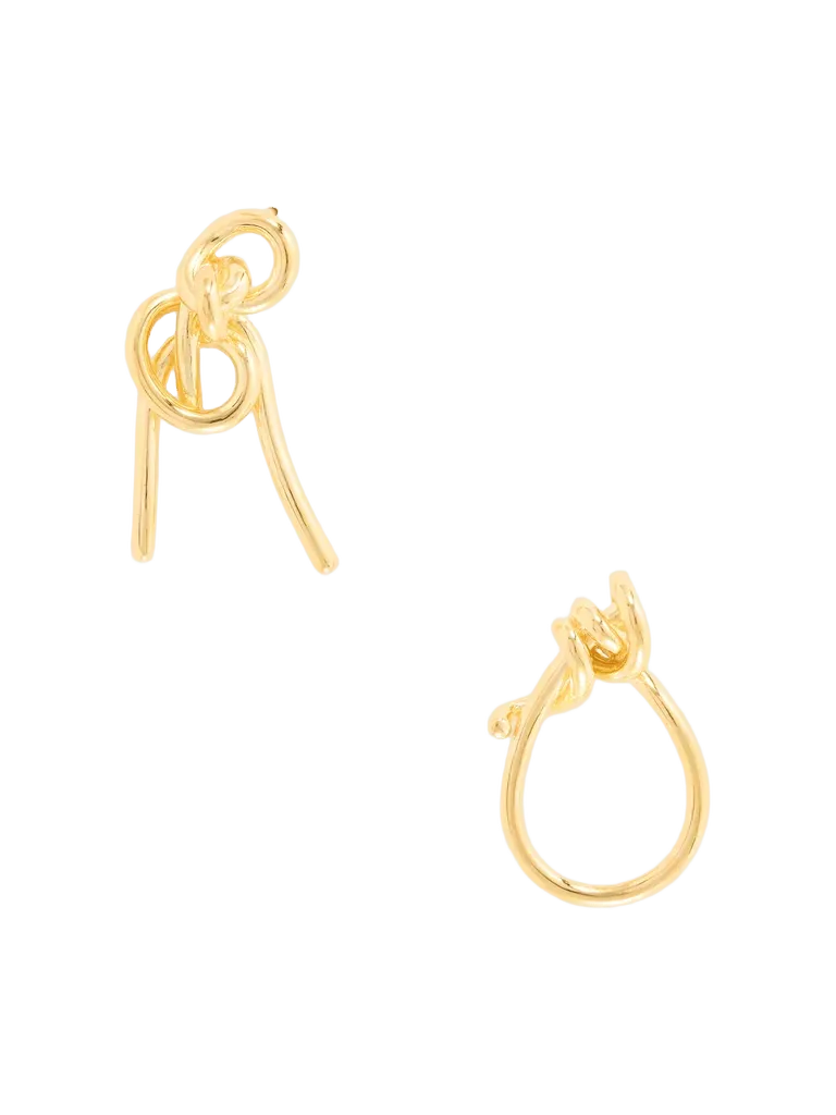 Notsobig Thread II recycled gold vermeil earrings - gold - One Size