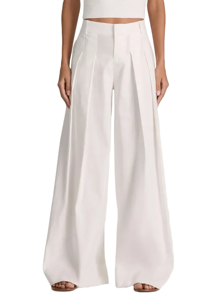 BLAIRE PLEATED PANT - OFF WHITE