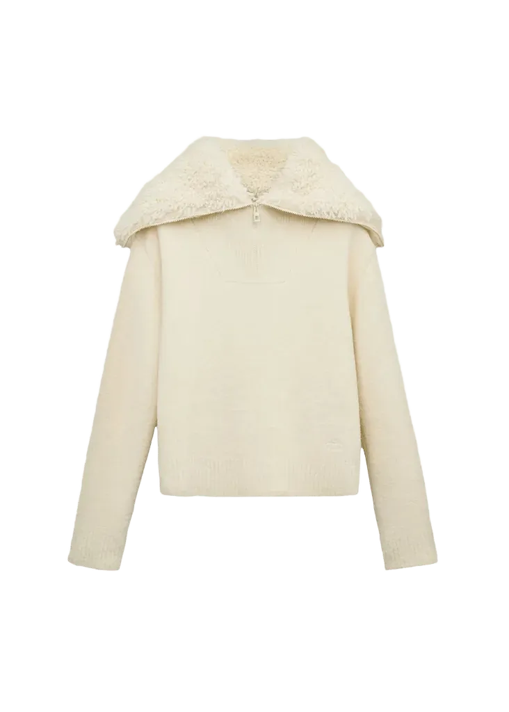 Knit Zip-Up Sweater