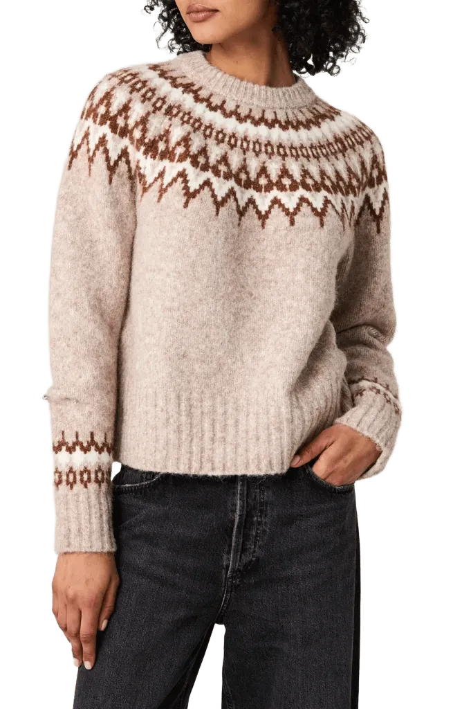 Fair Isle Chunky Crewneck Sweater