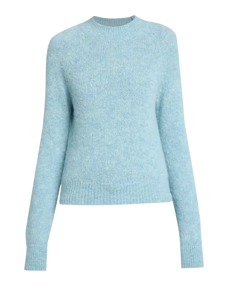 Texas Marl Alpaca-Wool Crewneck Sweater