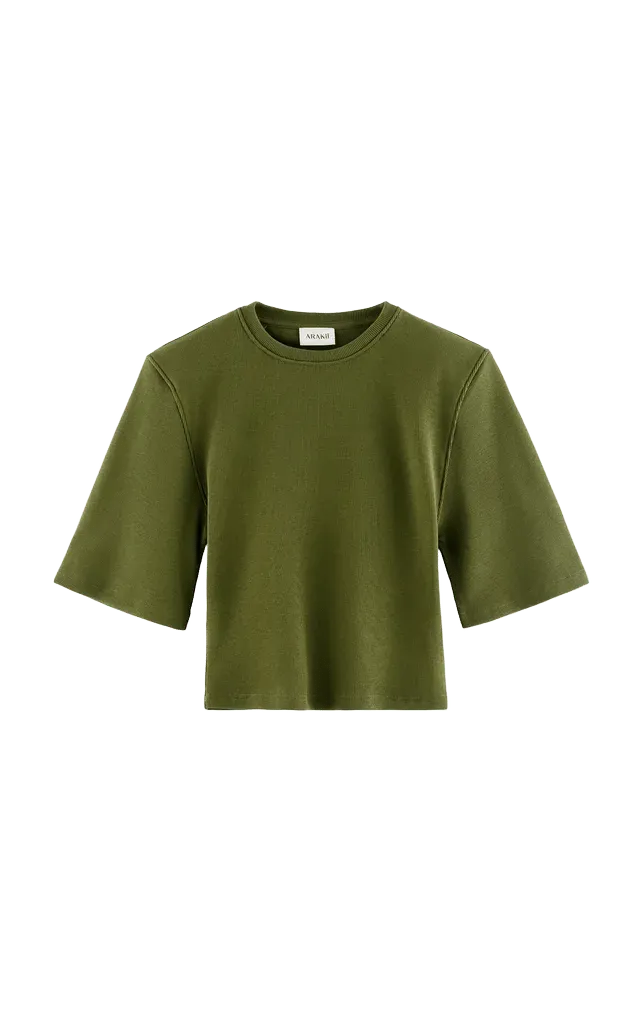 Exclusive Structured Shoulder Cotton T-Shirt