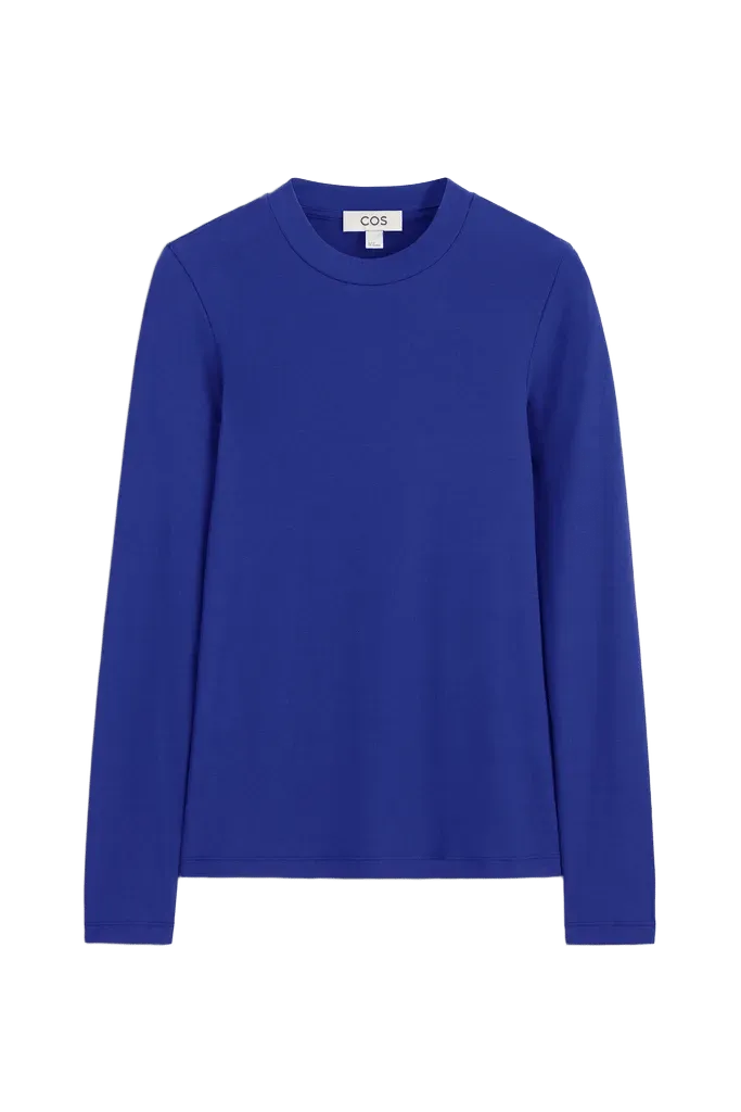 CREPE-JERSEY LONG-SLEEVED T-SHIRT