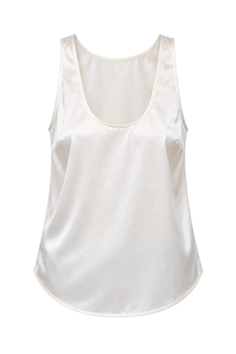 YVES SILK TANK IVORY