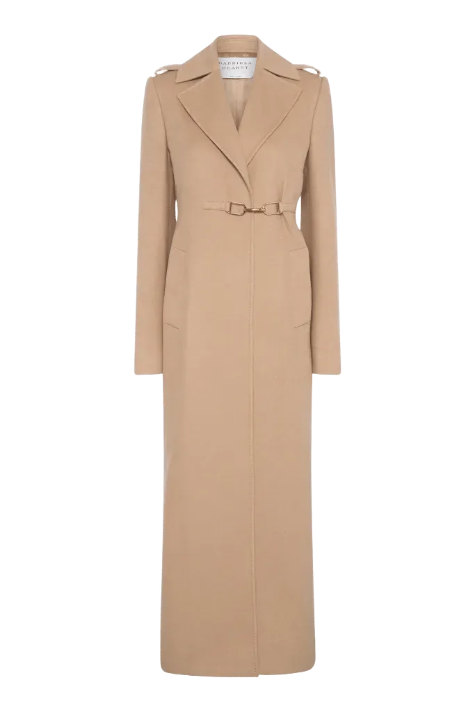 Dee Coat in Camel Double-face Recycled Cashmere