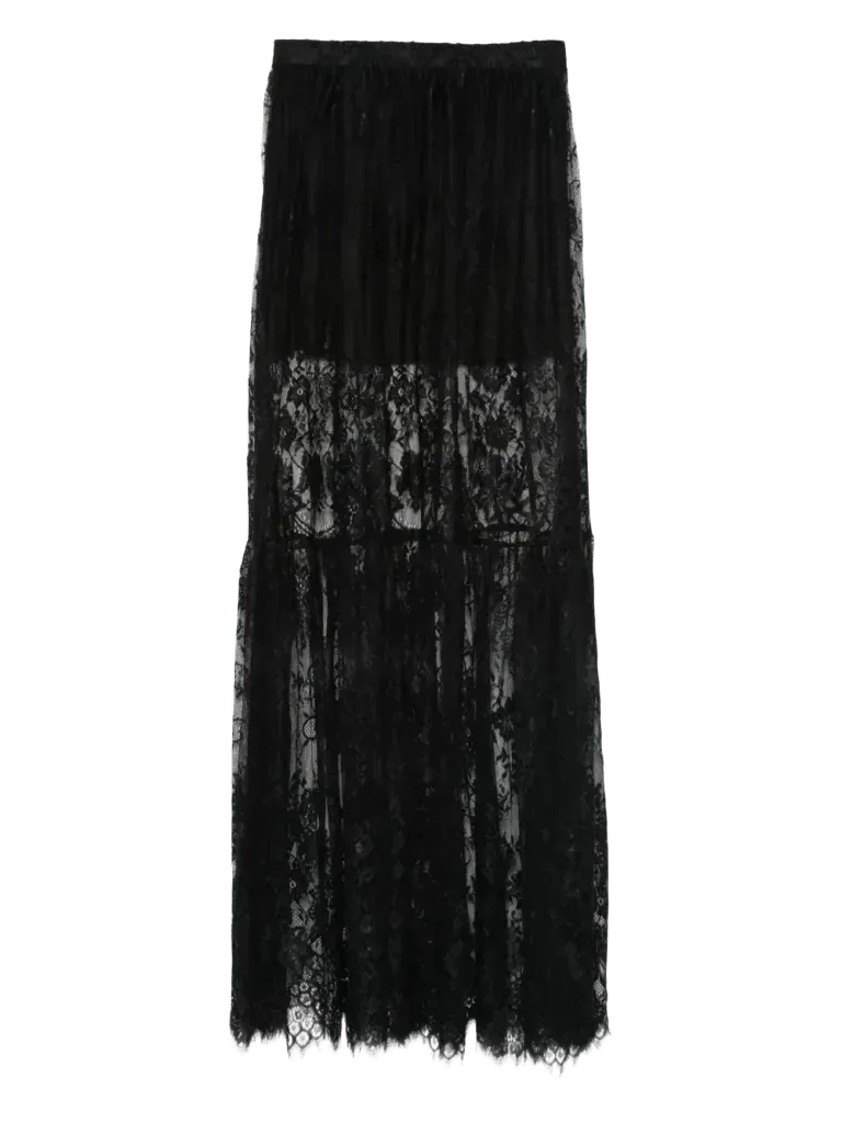 Snowflake lace maxi skirt