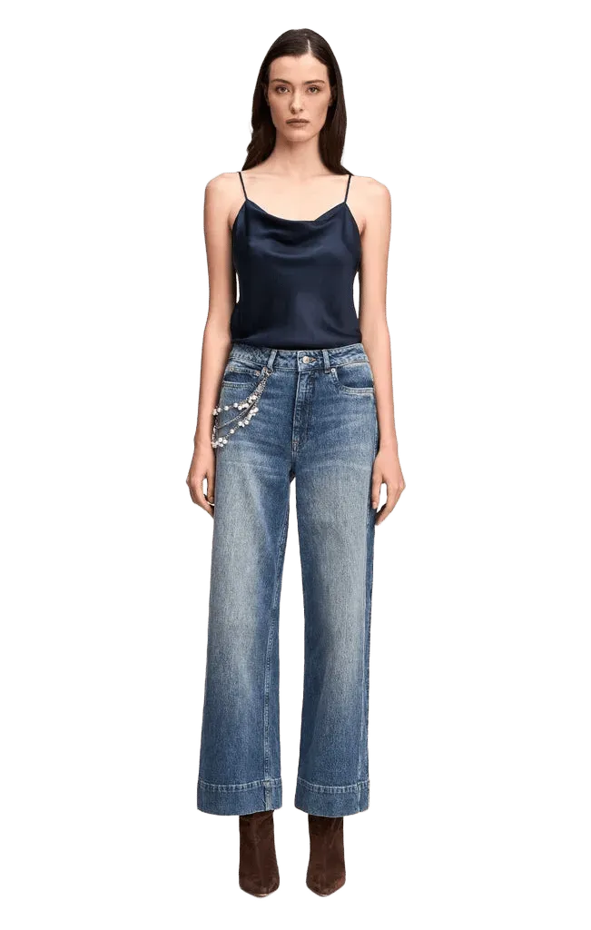 Pearl Chain Denim Betsy Jeans