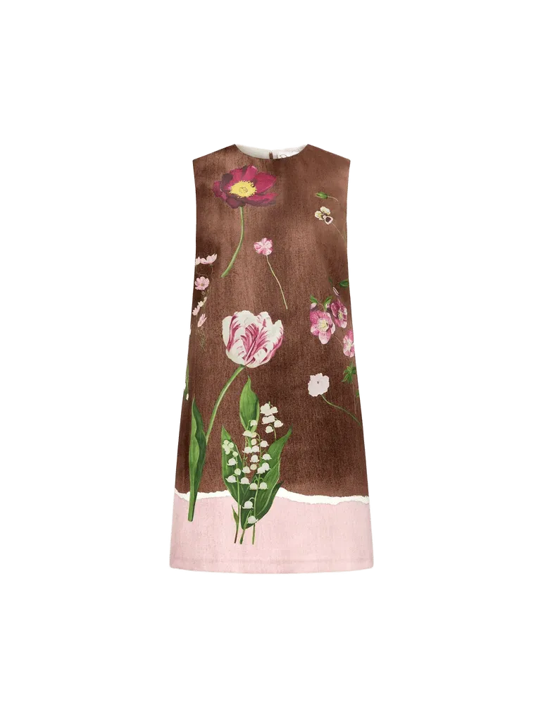 Mixed Botanical Shift Dress