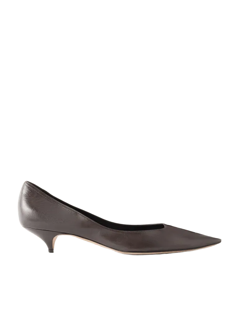 Liisa Kitten Three leather pumps