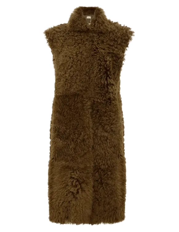 Clash Shearling Longline Vest