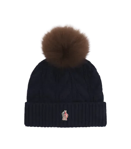 Wool and cashmere beanie