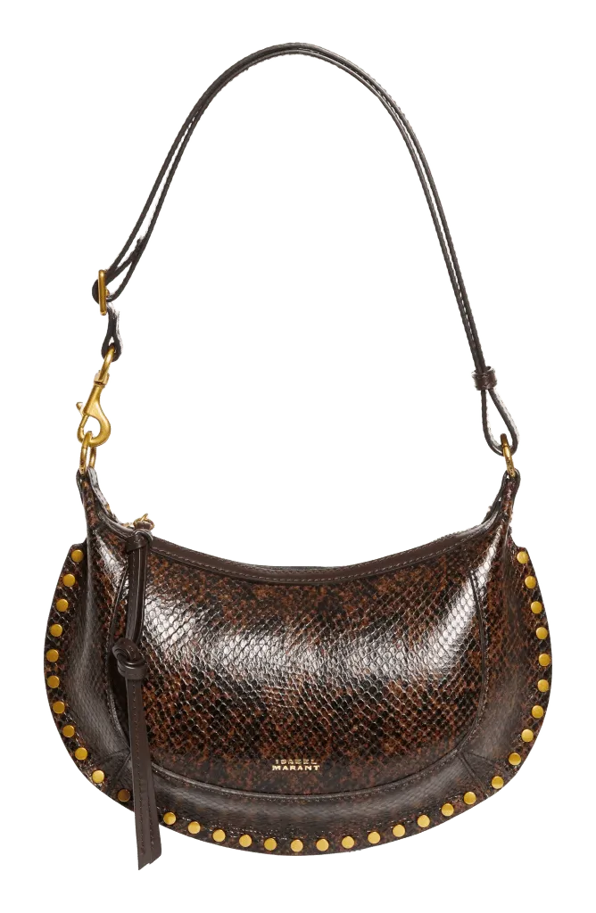 Oskan Moon Studded Leather Hobo Bag