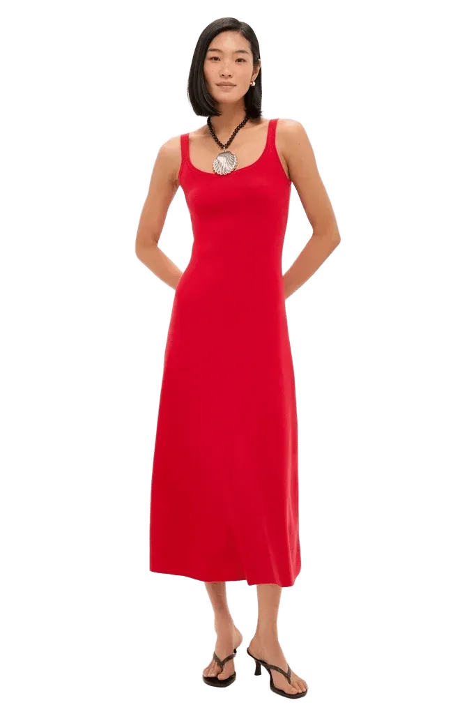 Red Knit Barrington Dress