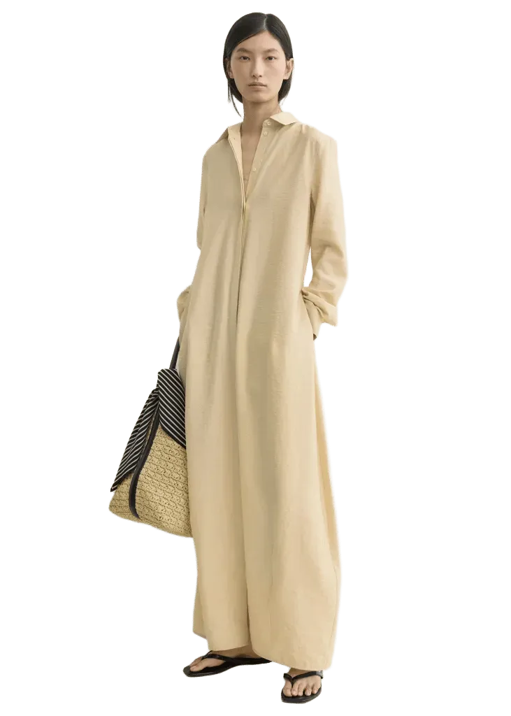 Parachute shirtdress stone