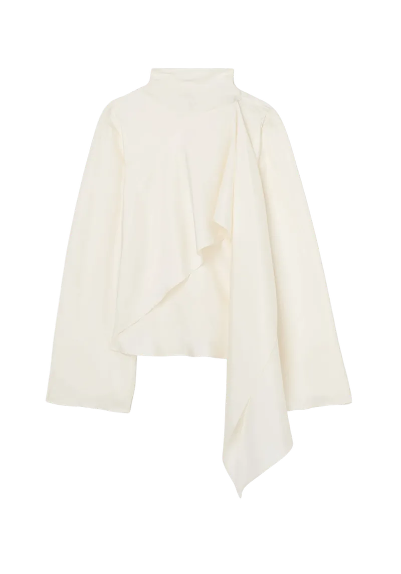 Silk foulard top | cream