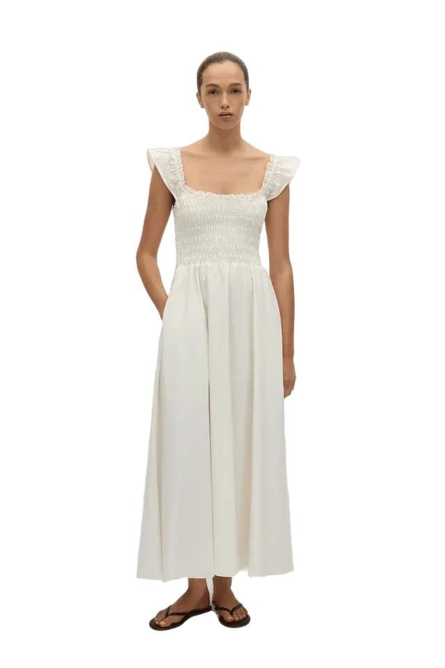 Eudora Midi Dress White - Final Sale