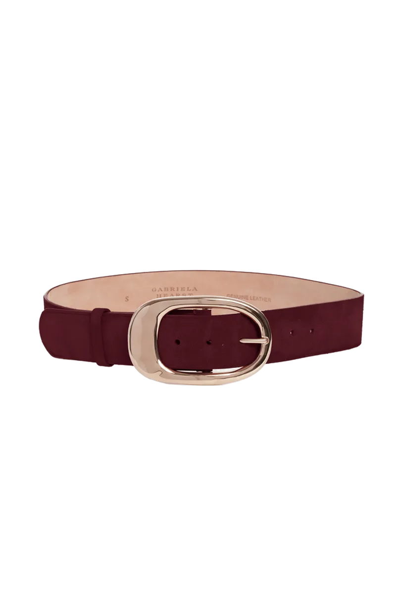 Lozewce Belt in Bordeaux Suede