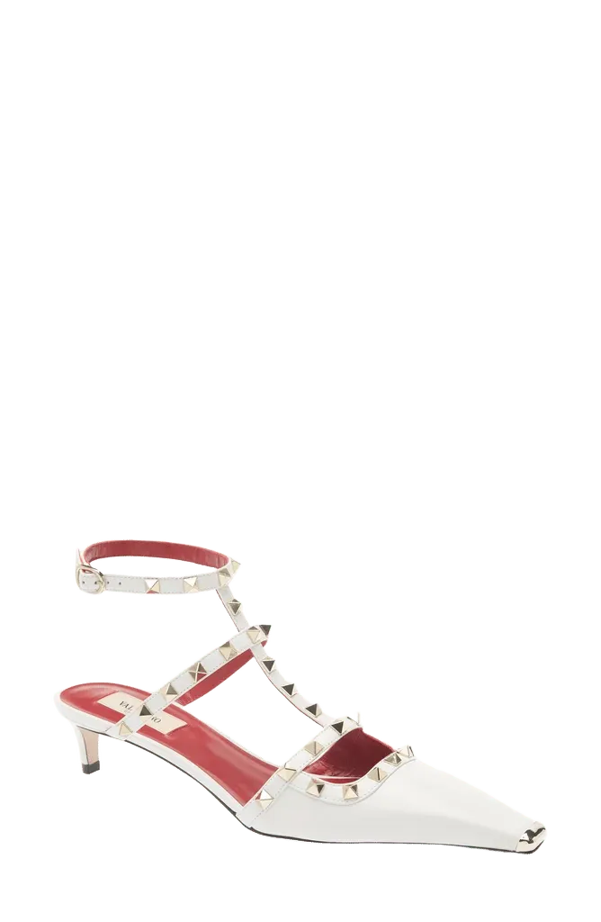 Rockstud Kitten Heel Pump
