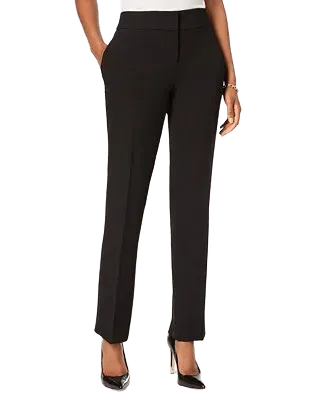 kasper womens stretch crepe slim leg pant regular petite