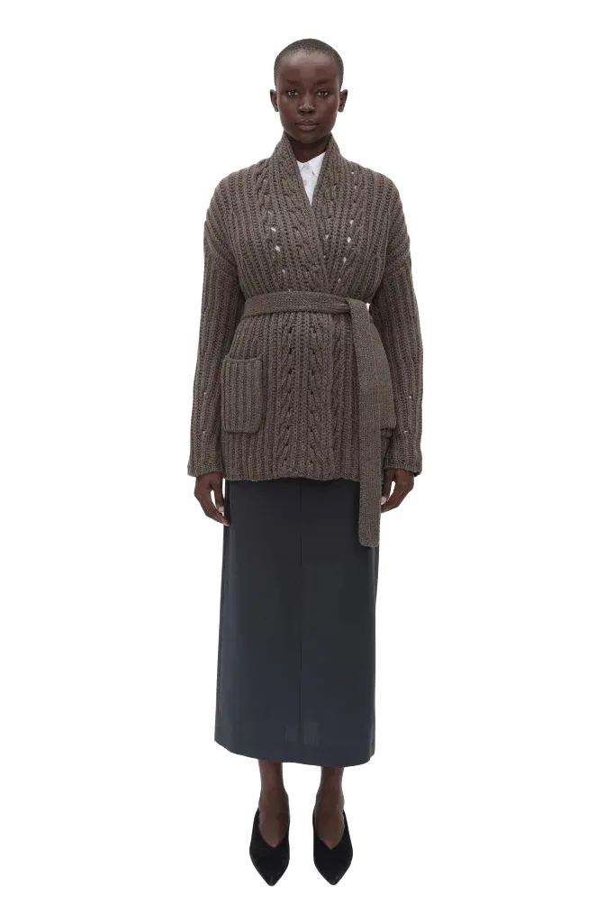 Nottingham Cardigan - Mushroom