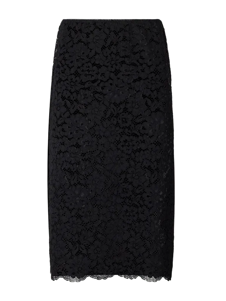 Nandette lace knee-lenght skirt