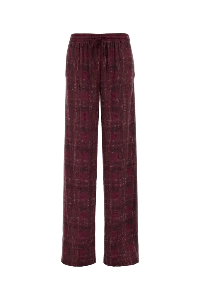 Ermanno Scervino Swarosky Trousers — Burgundy