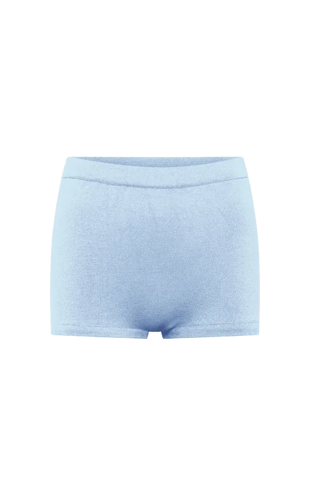 Aris Knit Short in Light Blue Merino Wool