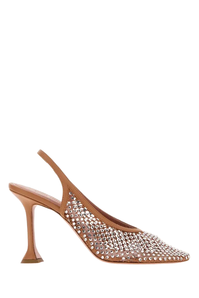 Amina Muaddi Dolly Heel — Beige