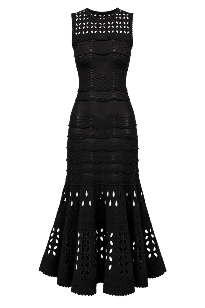 Lakshmi Eyelet Knit Dress