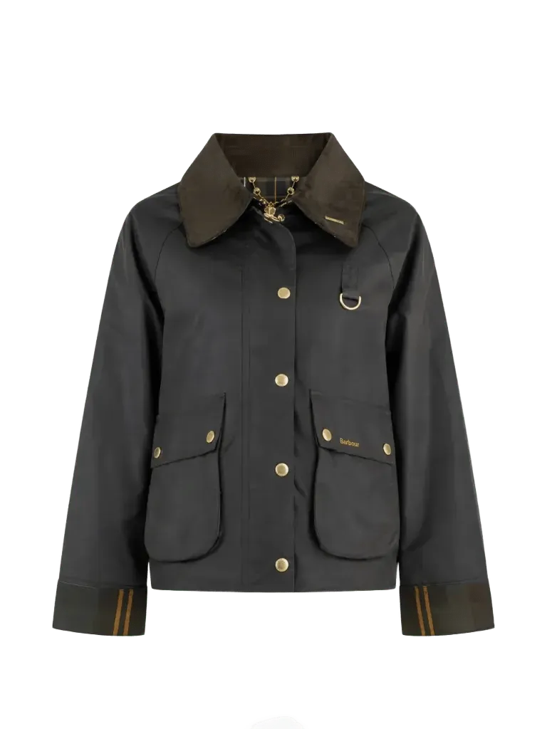 Icons Modern Spey corduroy-collar waxed-cotton jacket