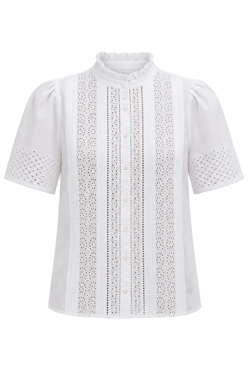 Broderie Straight Blouse