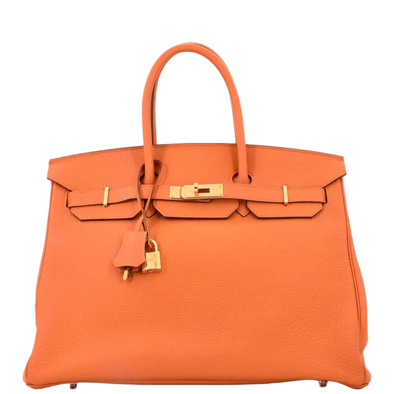 Birkin Handbag Orange Togo with Gold Hardware 35