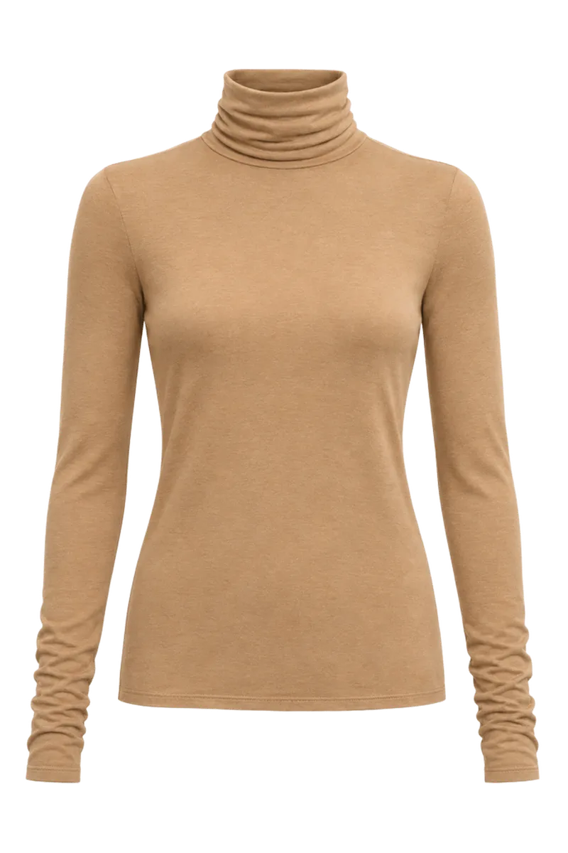 Lightweight Modal Cashmere Turtleneck