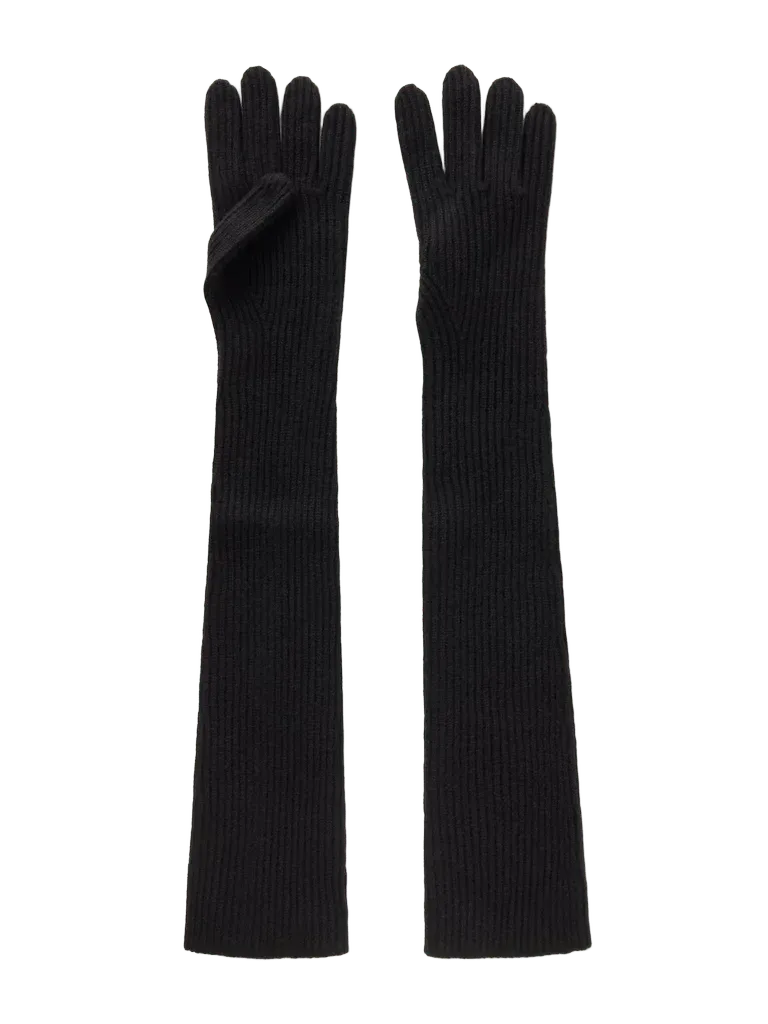 Jessie ribbed cashmere gloves