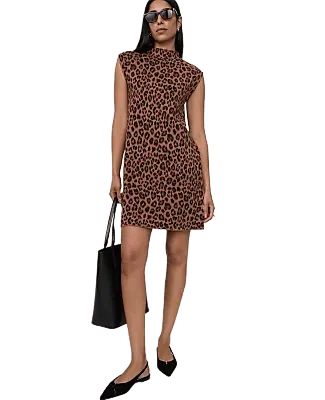 Animal Print Mini Sweater Dress