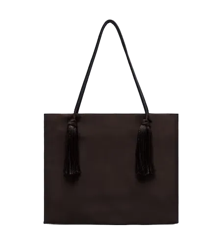 Cecily Tassel silk duchesse top-handle bag