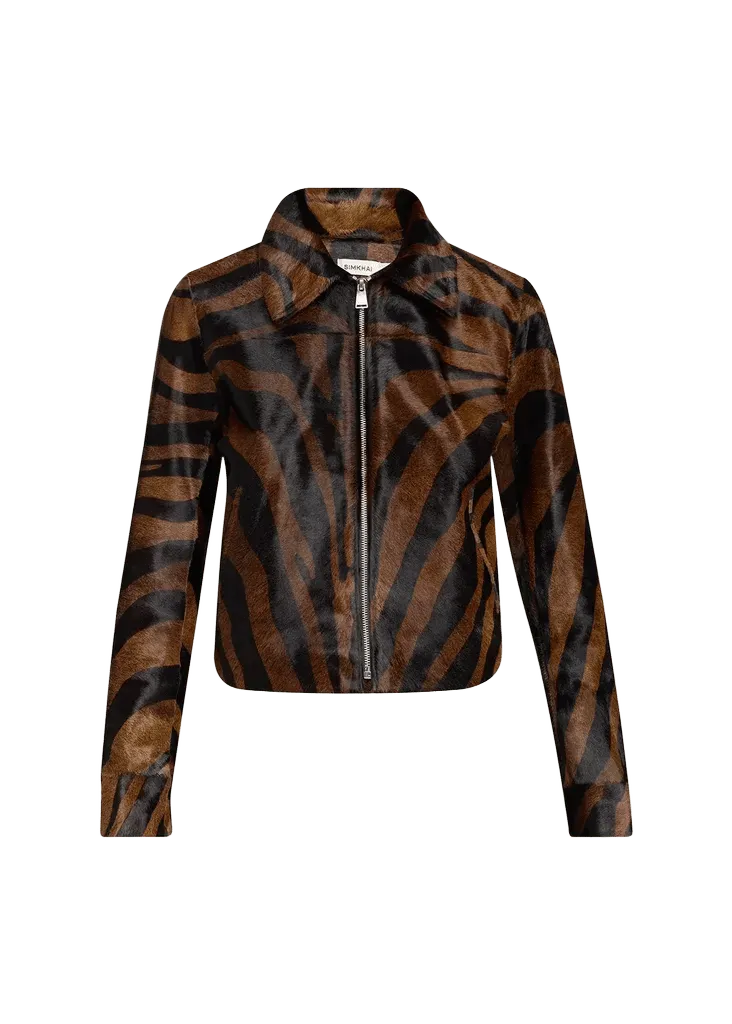Daria Zebra Calf Hair Jacket