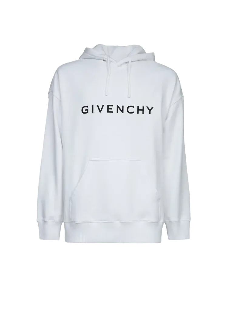 Givenchy Cotton Logo Hoodie — White